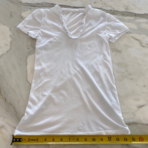 STEPHANIE B WHITE TUXEDO TEE SHIRT SMALL NWOTS! - Picture 13 of 16